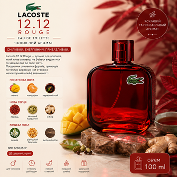 Аромат у стилі Lacoste 12.12 Rouge, 100 мл 0liG5A фото